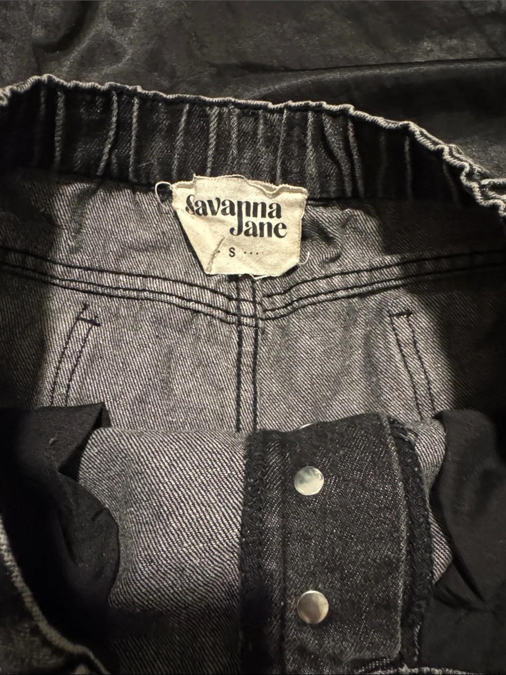 Rhinestone Fringe Distressed Black Denim Shorts